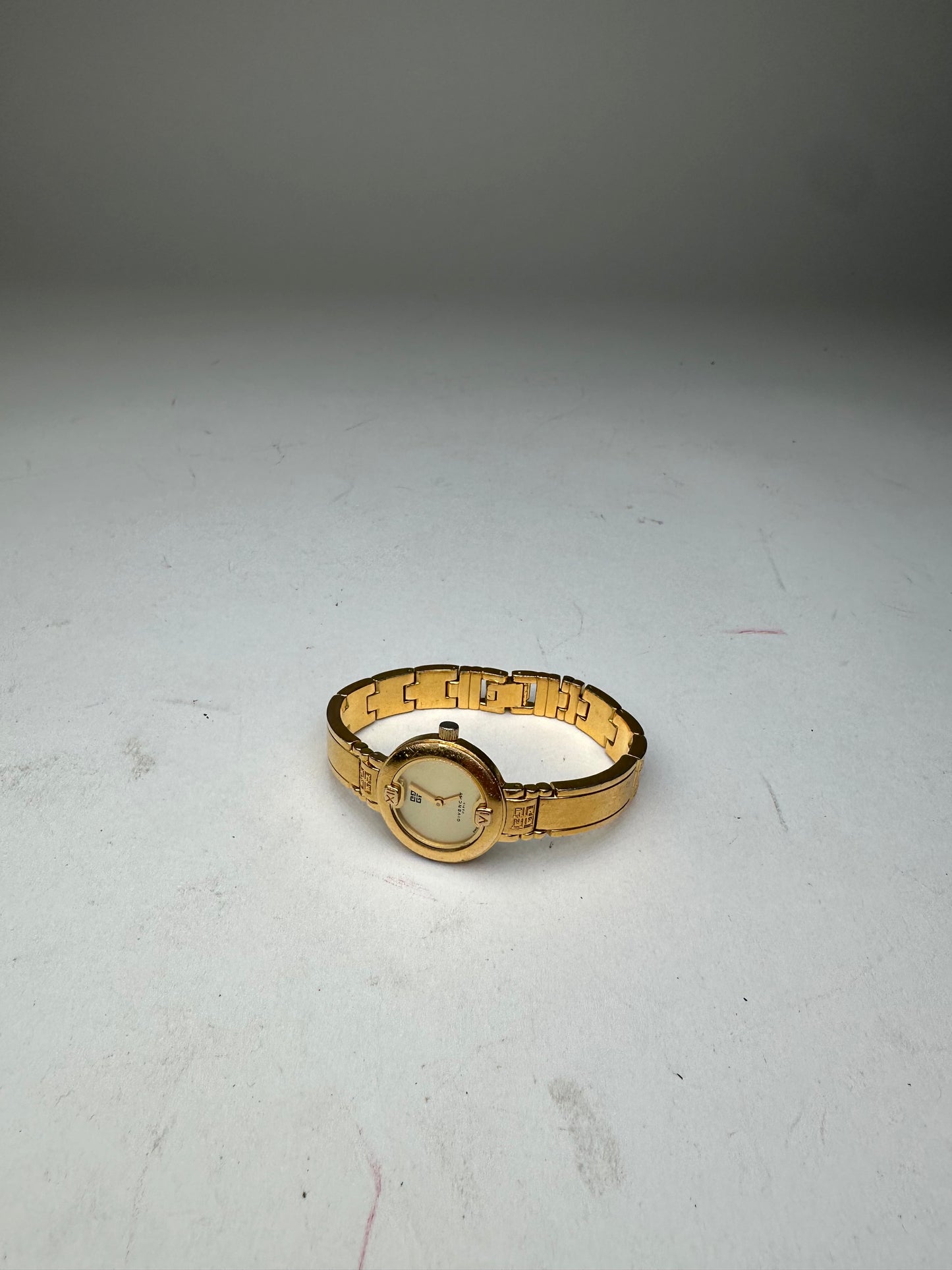 Vintage Givenchy 4G Gold Plated Quartz Watch Gold