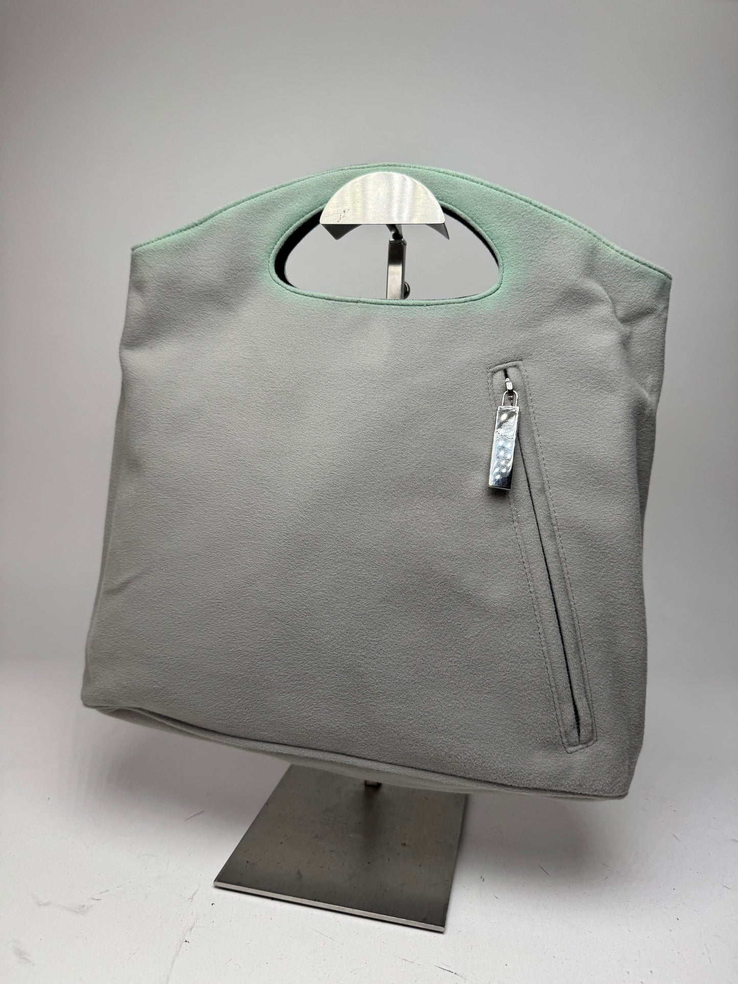 Vintage Salvatore Ferragamo Reversible Tote Bag Black Grey