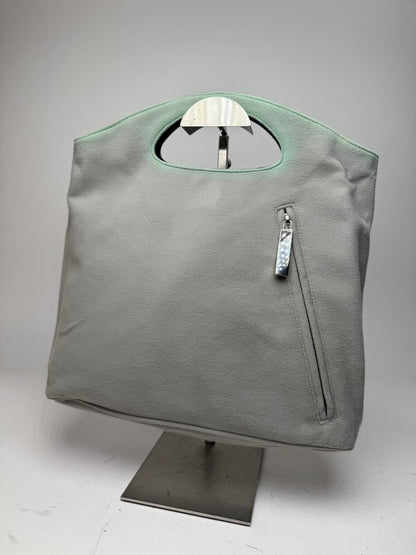 Vintage Salvatore Ferragamo Reversible Tote Bag Black Grey