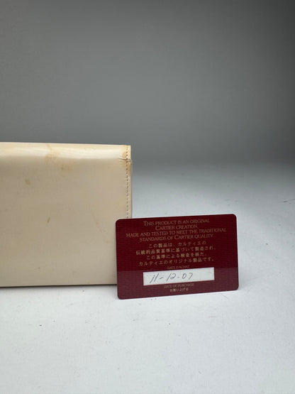 Vintage Cartier Patent leather wallet white