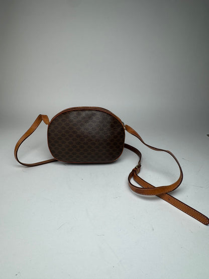 Vintage Celine Triomphe Leather monogram Bag brown