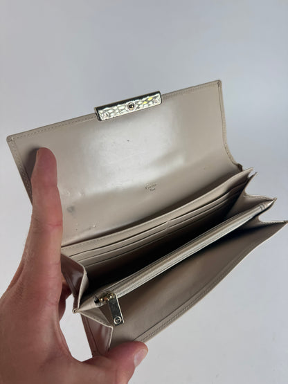 Vintage Cartier Patent leather wallet white