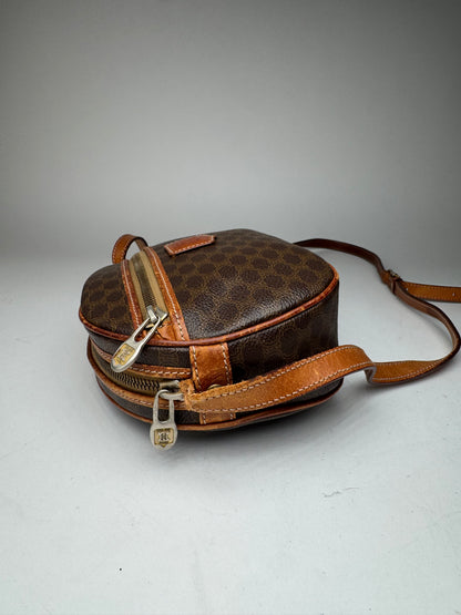Vintage Celine Triomphe Leather monogram Bag brown