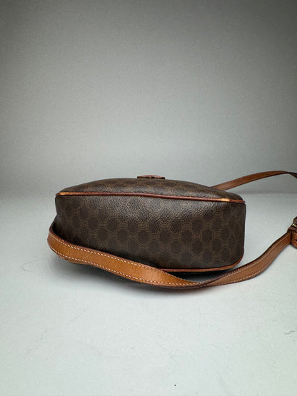 Vintage Celine Triomphe Leather monogram Bag brown
