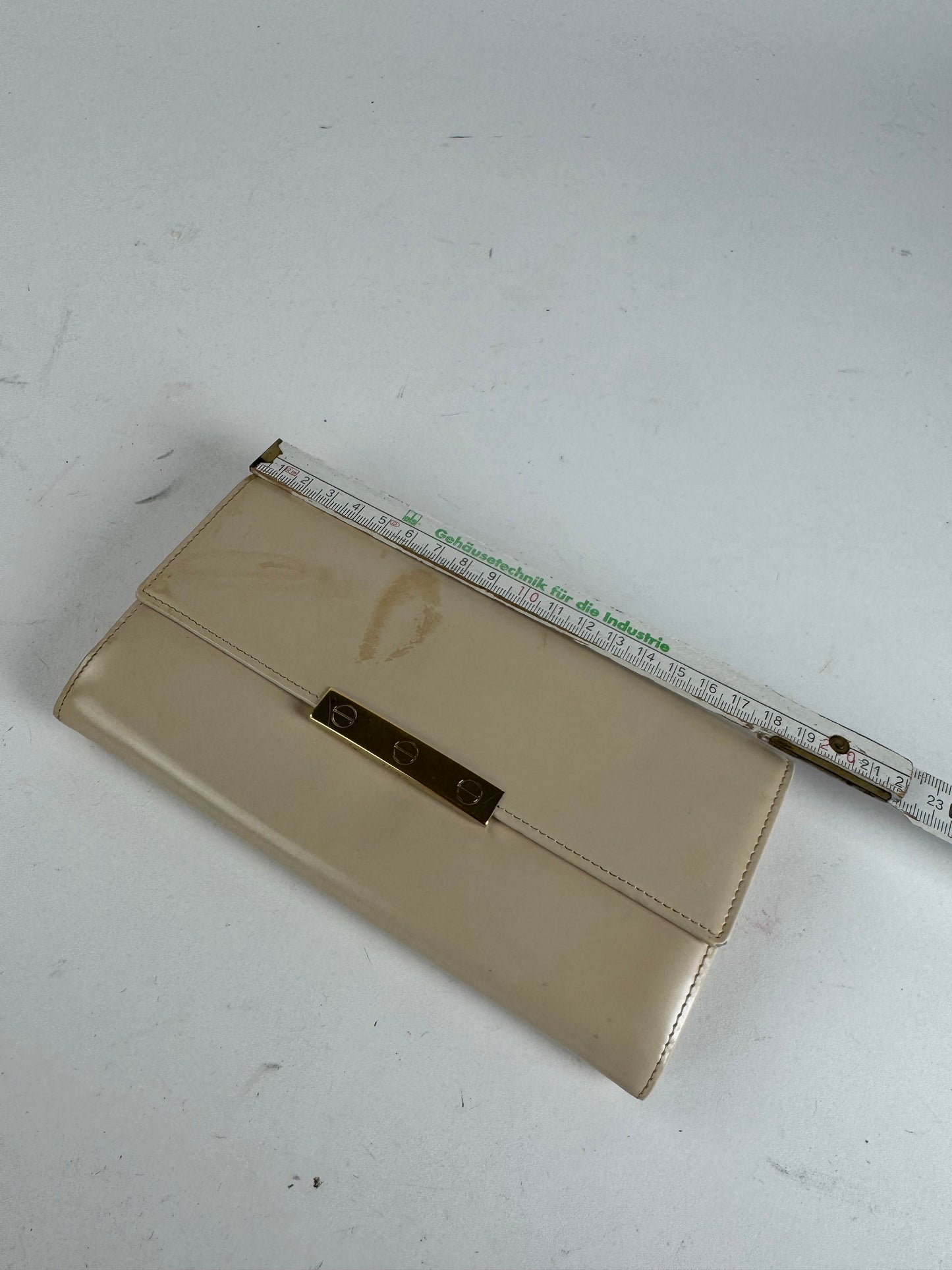 Vintage Cartier Patent leather wallet white