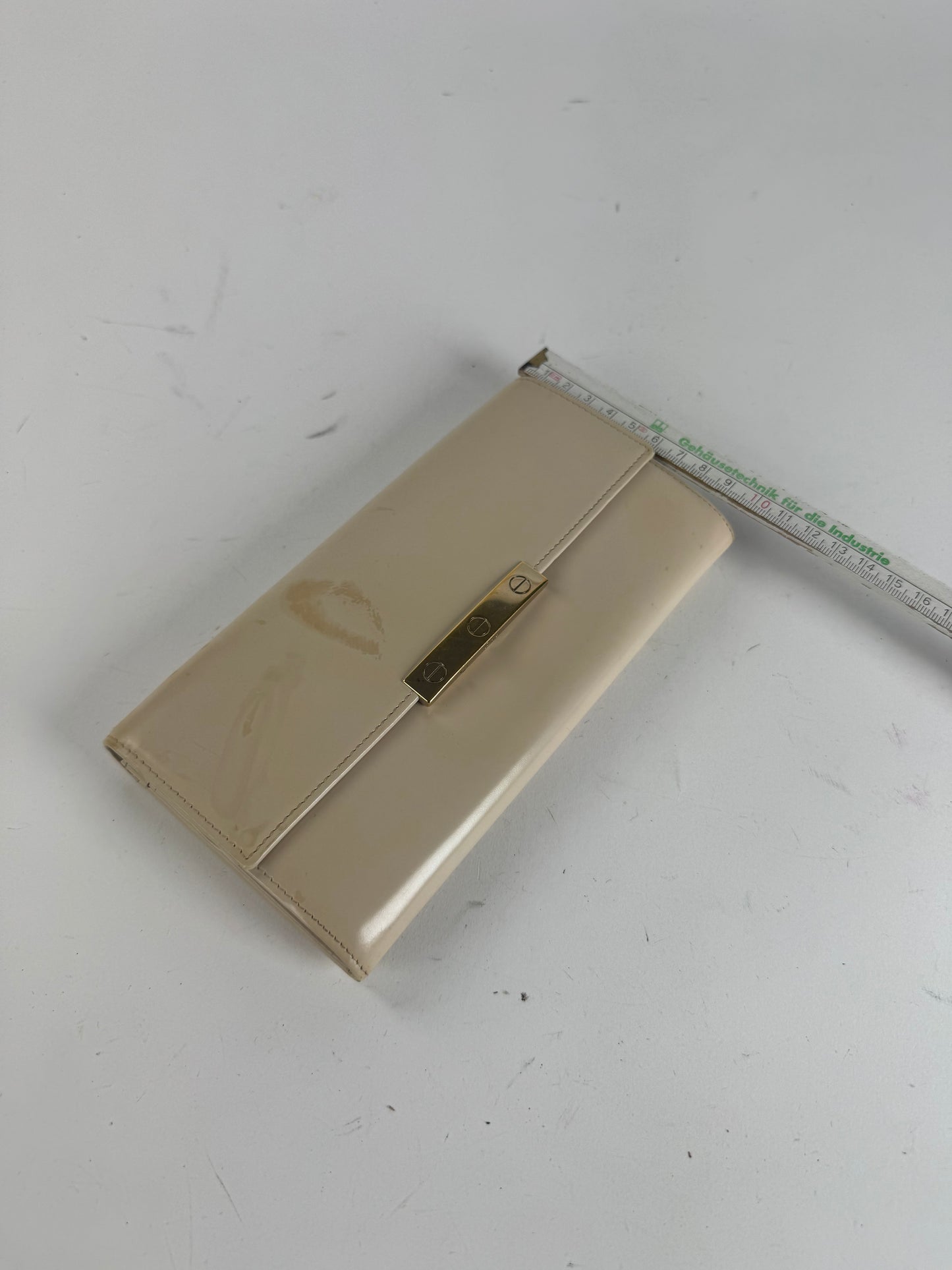 Vintage Cartier Patent leather wallet white