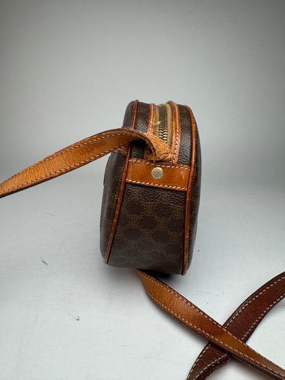 Vintage Celine Triomphe Leather monogram Bag brown