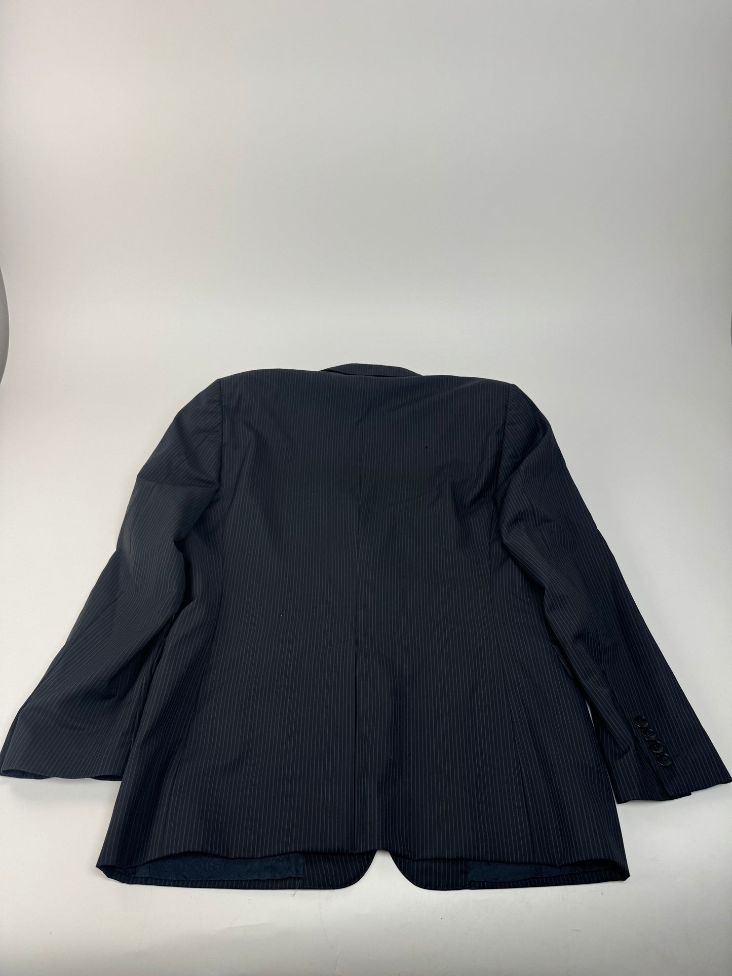 Vintage Gucci Men’s Blazer Black Grey Striped 48/M