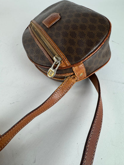Vintage Celine Triomphe Leather monogram Bag brown