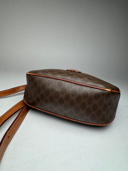 Vintage Celine Triomphe Leather monogram Bag brown