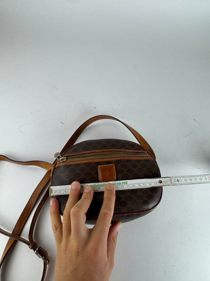 Vintage Celine Triomphe Leather monogram Bag brown