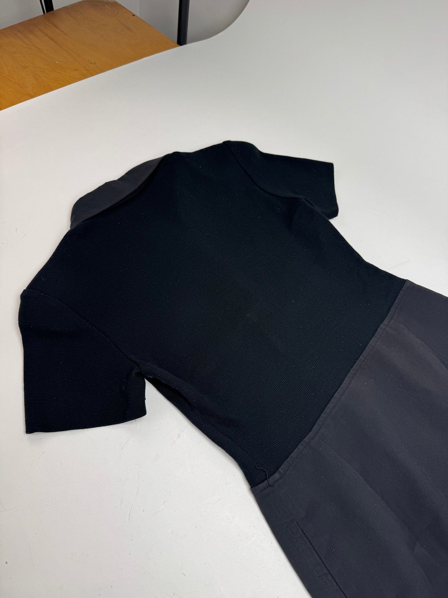 Vintage Courreges Cotton Leather Dress 36/S Black