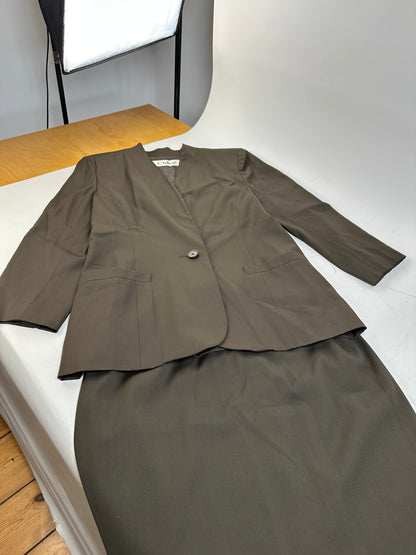 Vintage Chloe Wool Twin Set Blazer Dark Olive M