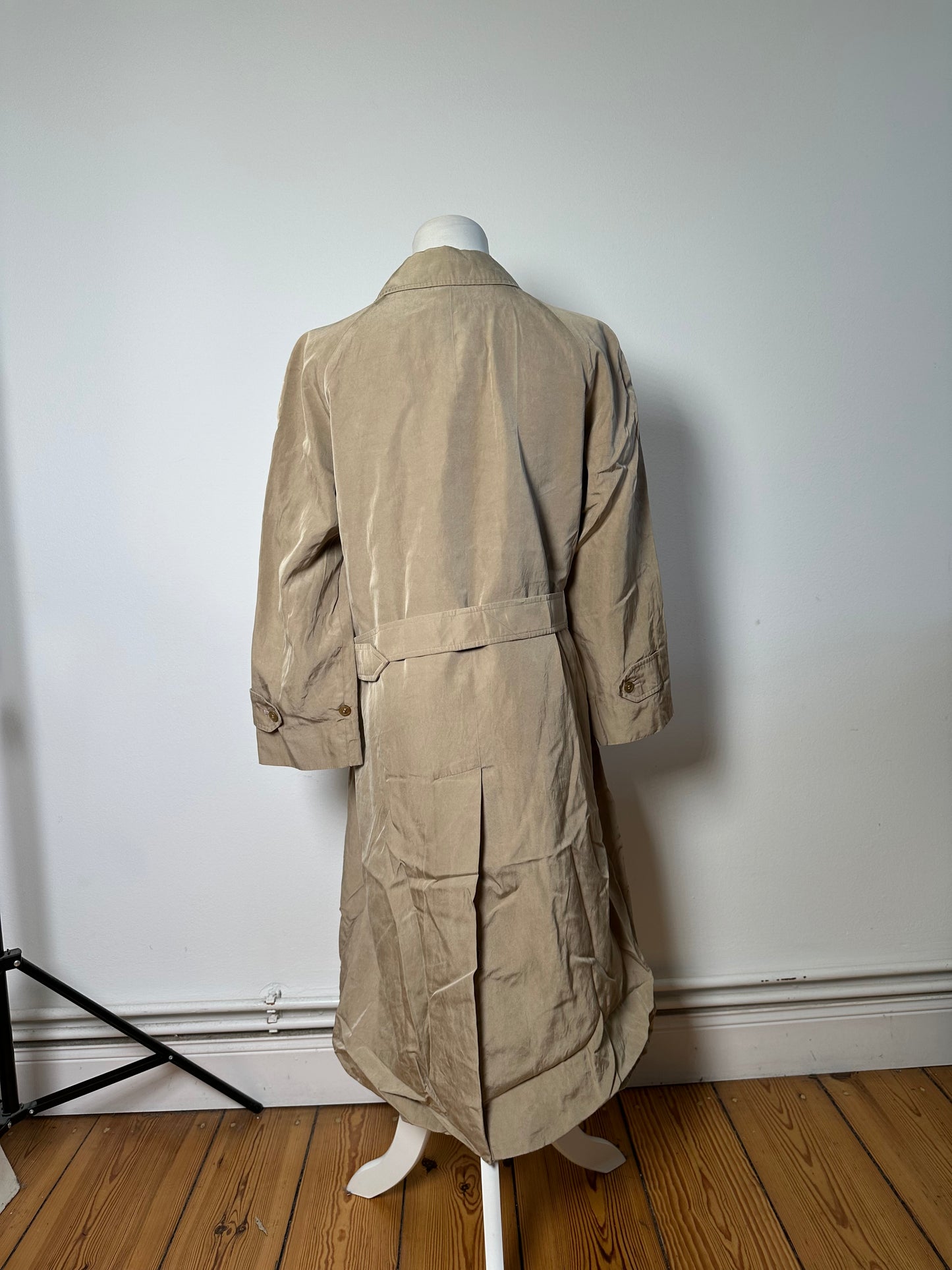Vintage Burberry Trench Coat Cotton Blend Beige L