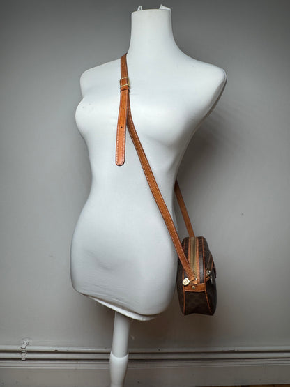 Vintage Celine Triomphe Leather monogram Bag brown