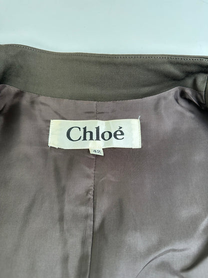 Vintage Chloe Wool Twin Set Blazer Dark Olive M