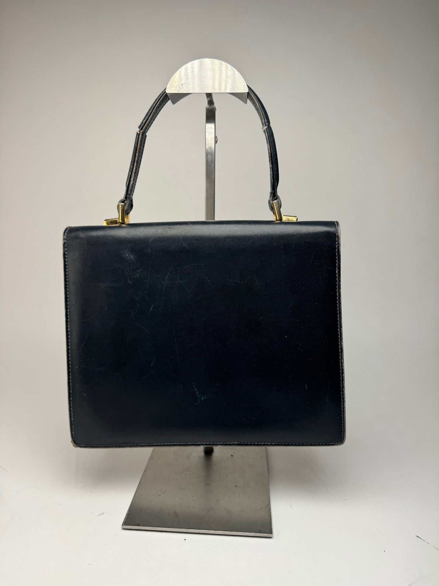 Sac en cuir Gucci vintage bleu marine