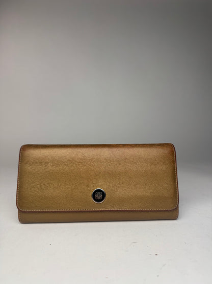 Vintage Loewe Madrid anagram leather wallet golden