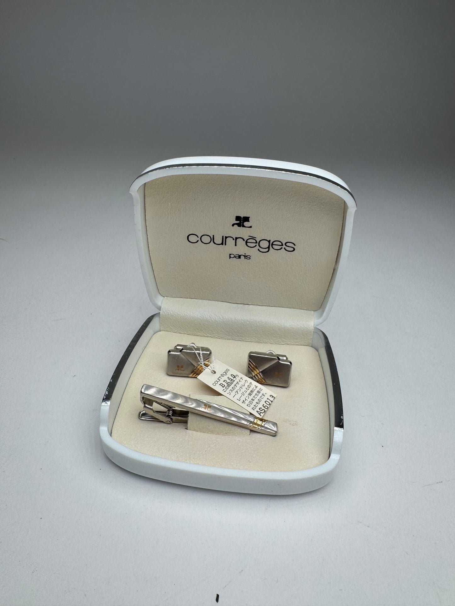Vintage Courreges Money Tie clamp set