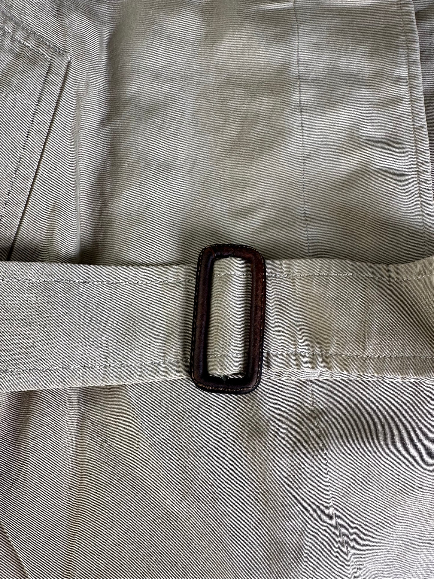 Vintage Burberry Trench Coat Cotton Blend Beige L