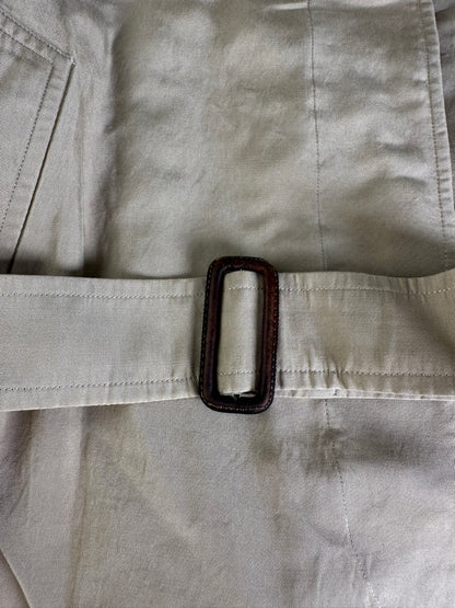 Vintage Burberry Trench Coat Cotton Blend Beige L