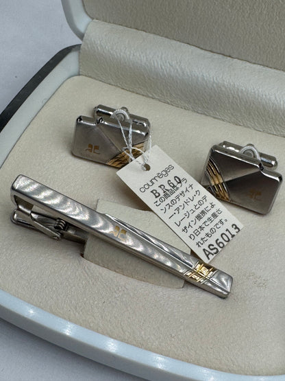 Vintage Courreges Money Tie clamp set