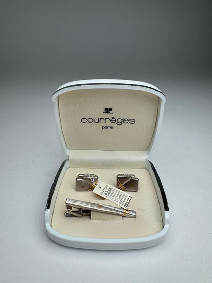 Vintage Courreges Money Tie clamp set