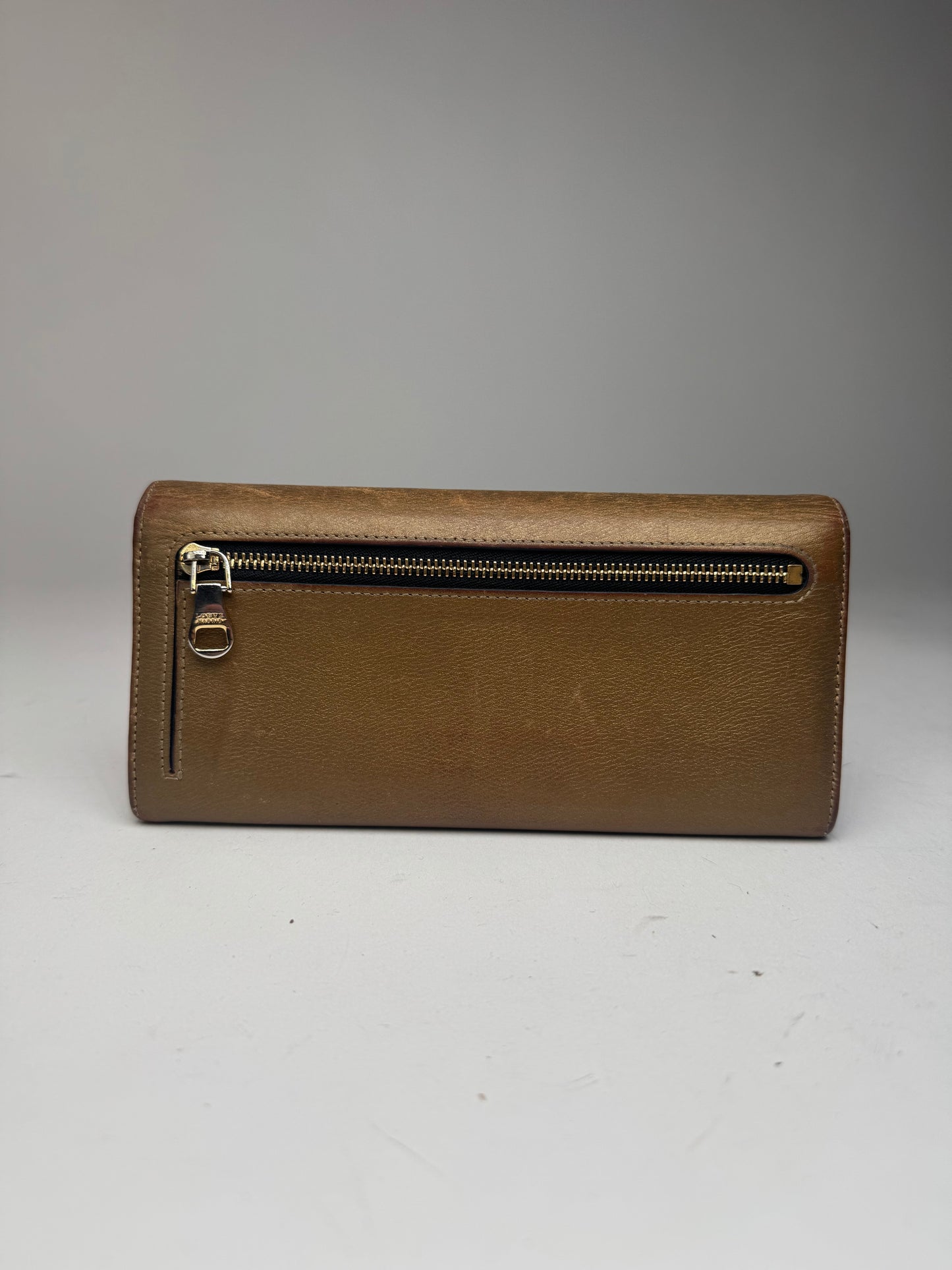 Vintage Loewe Madrid anagram leather wallet golden