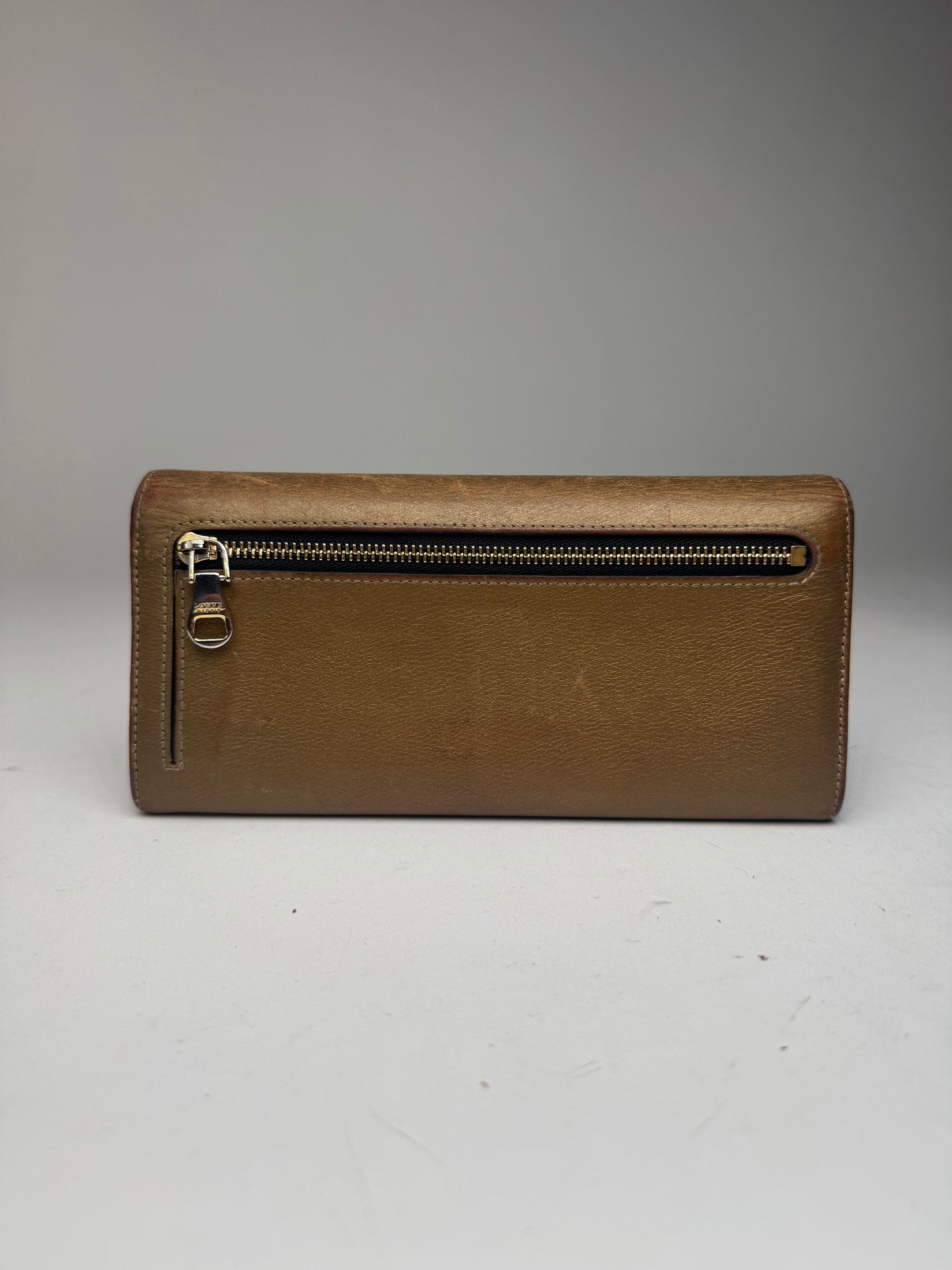 Vintage Loewe Madrid anagram leather wallet golden