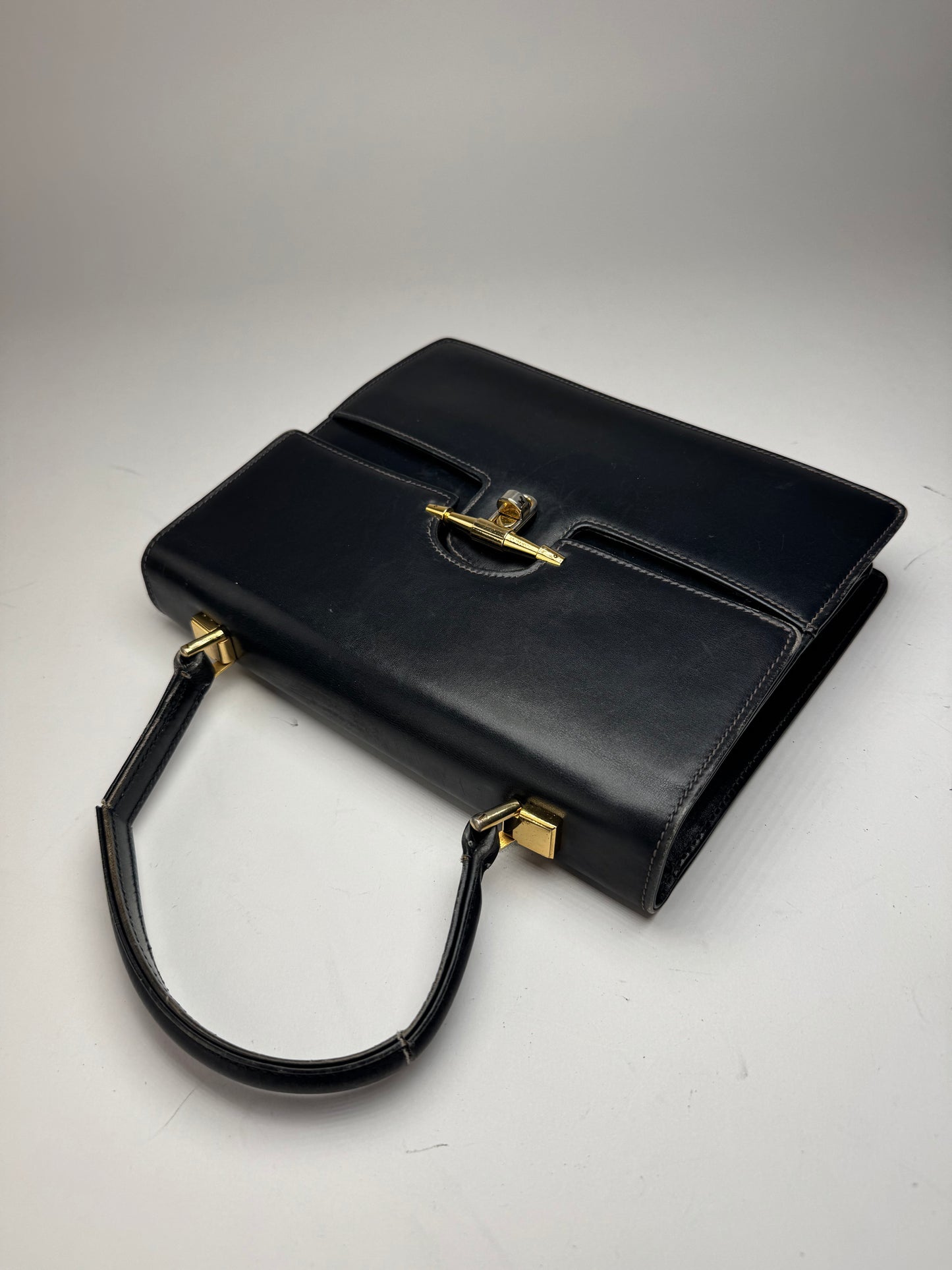 Sac en cuir Gucci vintage bleu marine