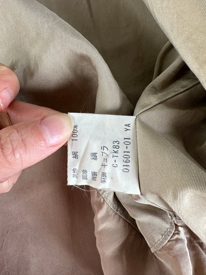 Vintage Burberry Trench Coat Cotton Blend Beige L