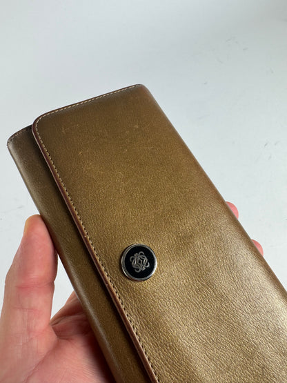 Vintage Loewe Madrid anagram leather wallet golden