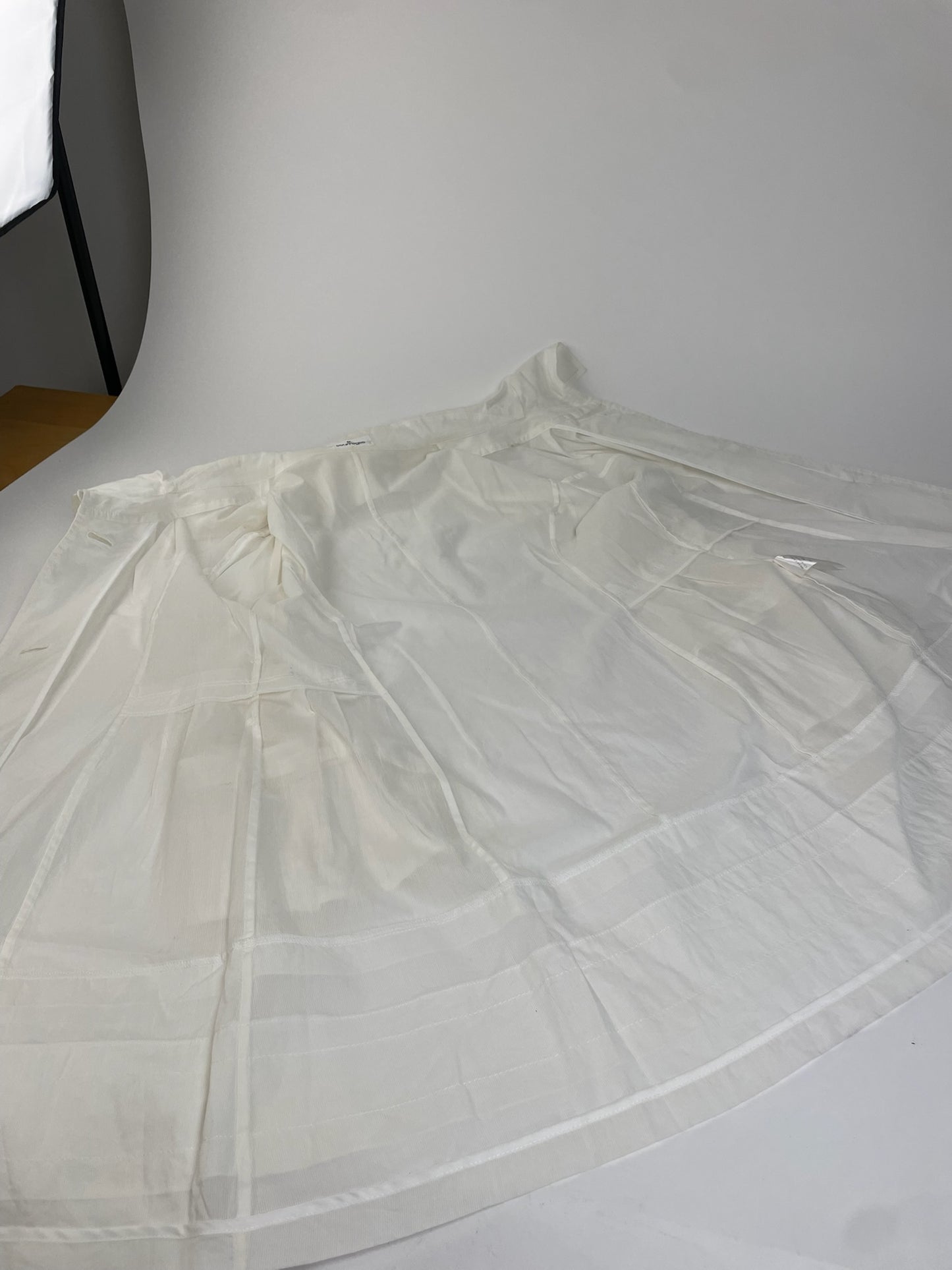 Vintage Courreges Cotton Coat White Silver Buttons