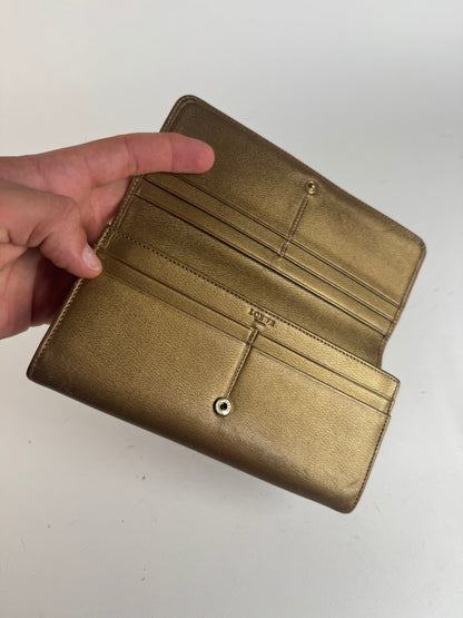 Vintage Loewe Madrid anagram leather wallet golden