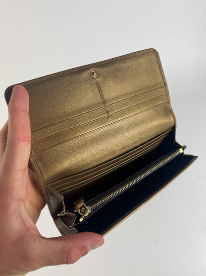 Vintage Loewe Madrid anagram leather wallet golden