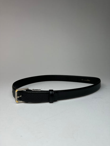 Vintage Dior Leather Belt Black