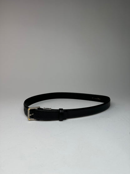 Vintage Dior Leather Belt Black