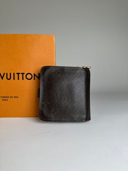 Vintage Louis Vuitton Epi Leather Wallet Dark Brown Gold
