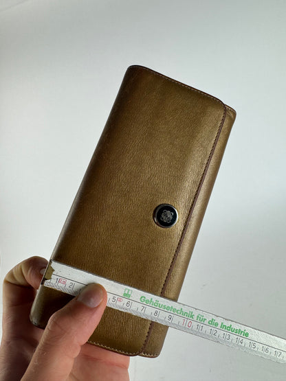 Vintage Loewe Madrid anagram leather wallet golden