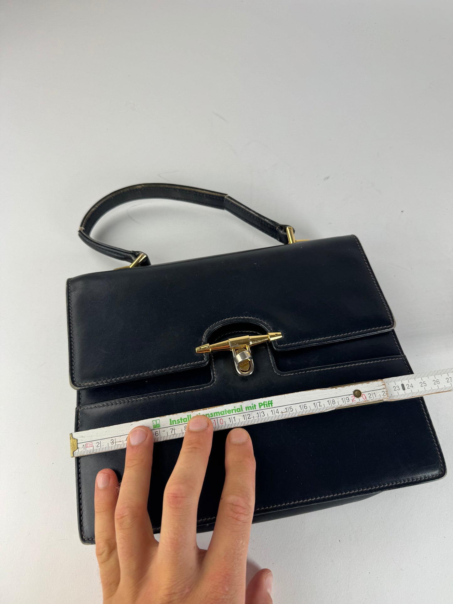 Sac en cuir Gucci vintage bleu marine