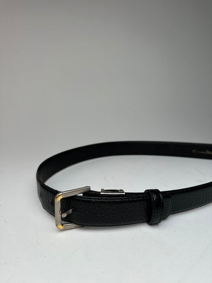 Vintage Dior Leather Belt Black