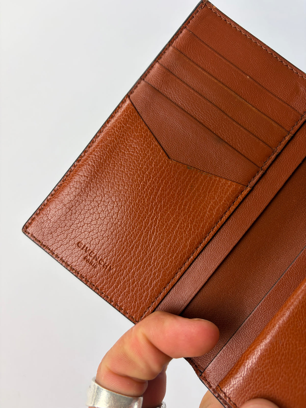 Vintage Givenchy 4G Logo Bifold Wallet Late 1970s Brown