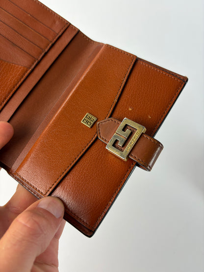 Vintage Givenchy 4G Logo Bifold Wallet Late 1970s Brown