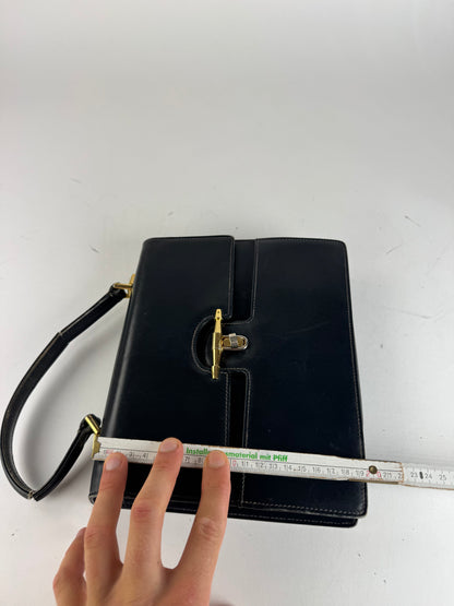 Sac en cuir Gucci vintage bleu marine