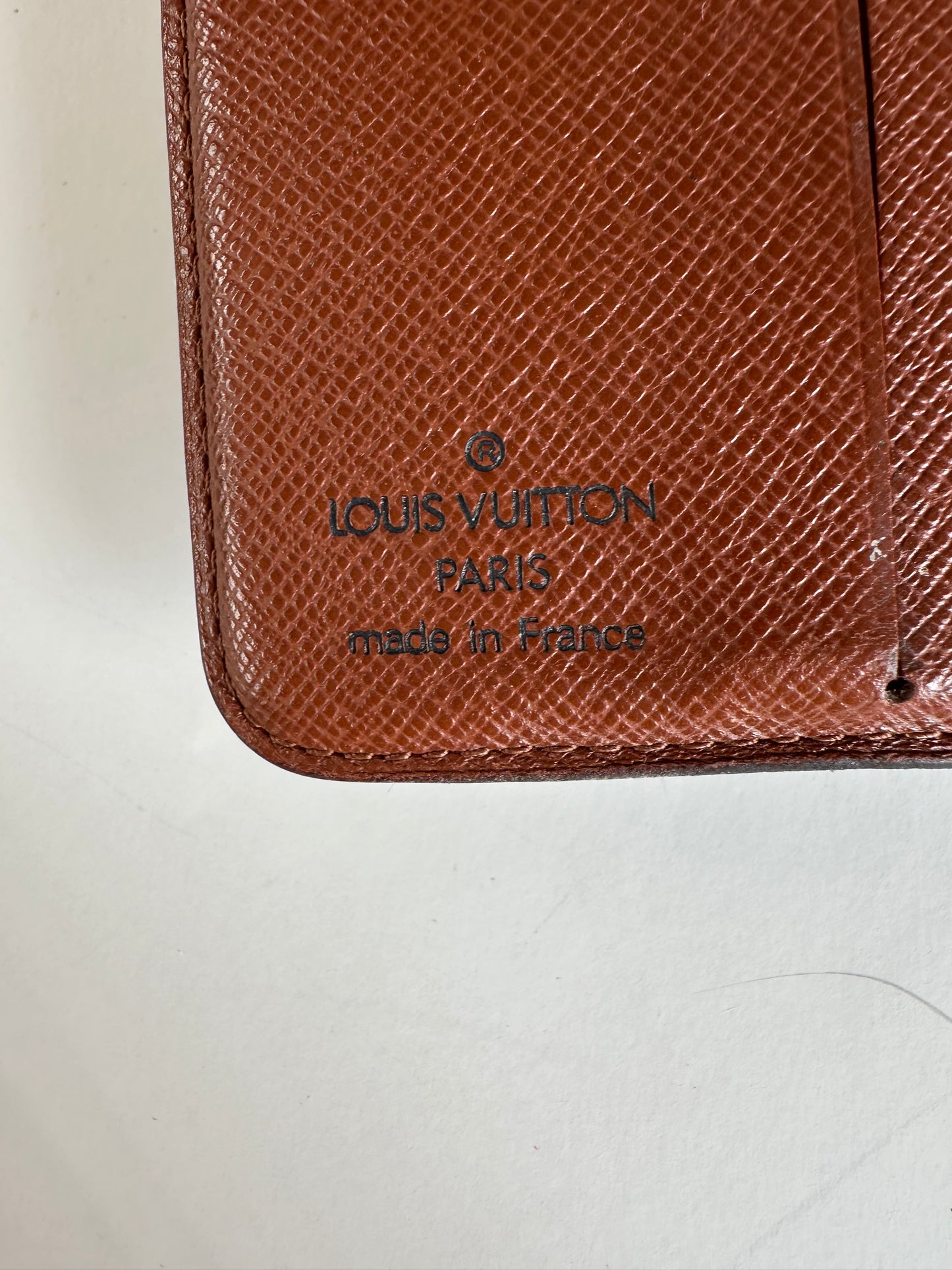 Vintage Louis Vuitton Epi Leather Wallet Dark Brown Gold
