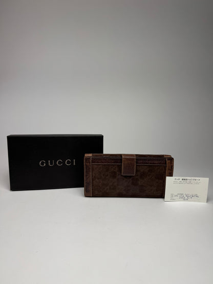 Vintage Gucci Suede leather monogram wallet