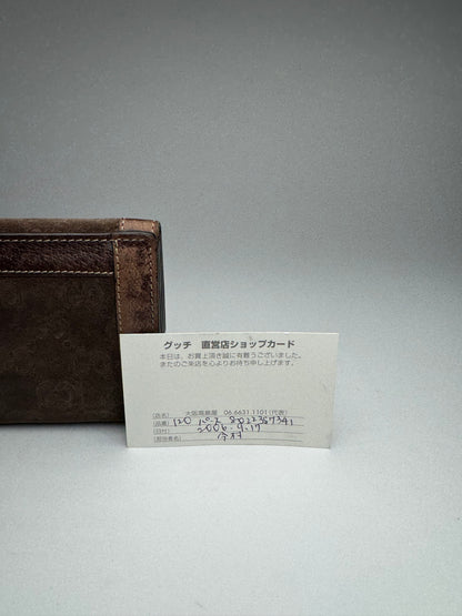 Vintage Gucci Suede leather monogram wallet