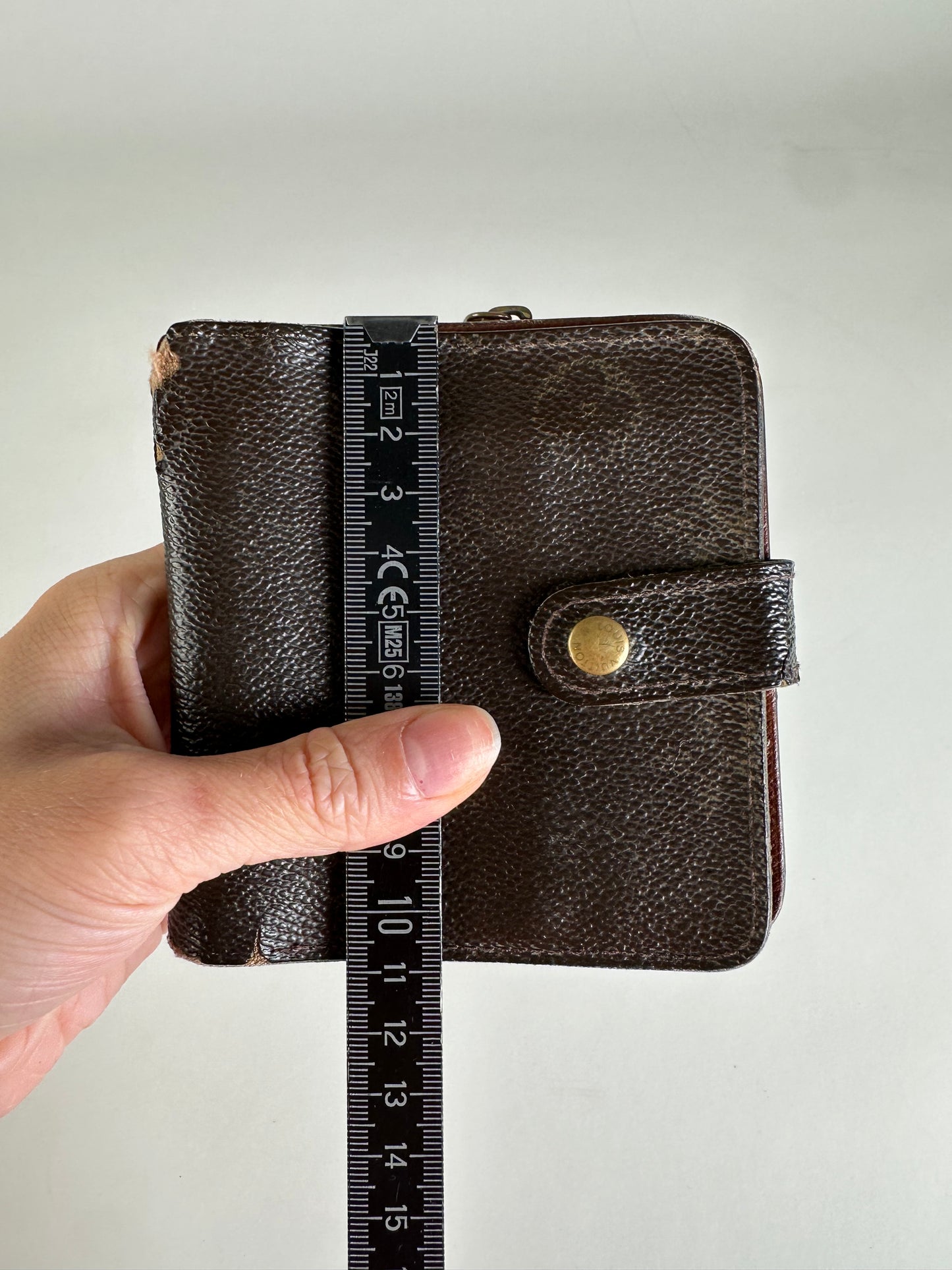 Vintage Louis Vuitton Epi Leather Wallet Dark Brown Gold