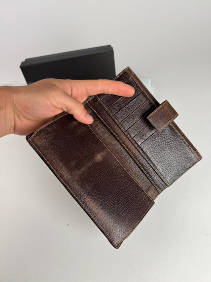 Vintage Gucci Suede leather monogram wallet