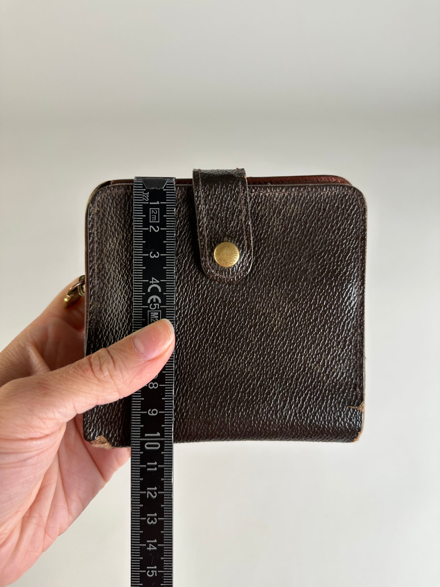 Vintage Louis Vuitton Epi Leather Wallet Dark Brown Gold